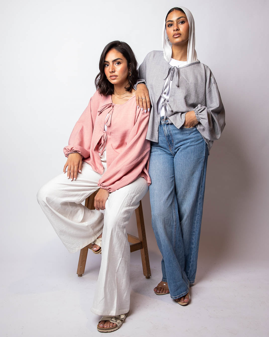 Mariam Cropped Linen Blouse