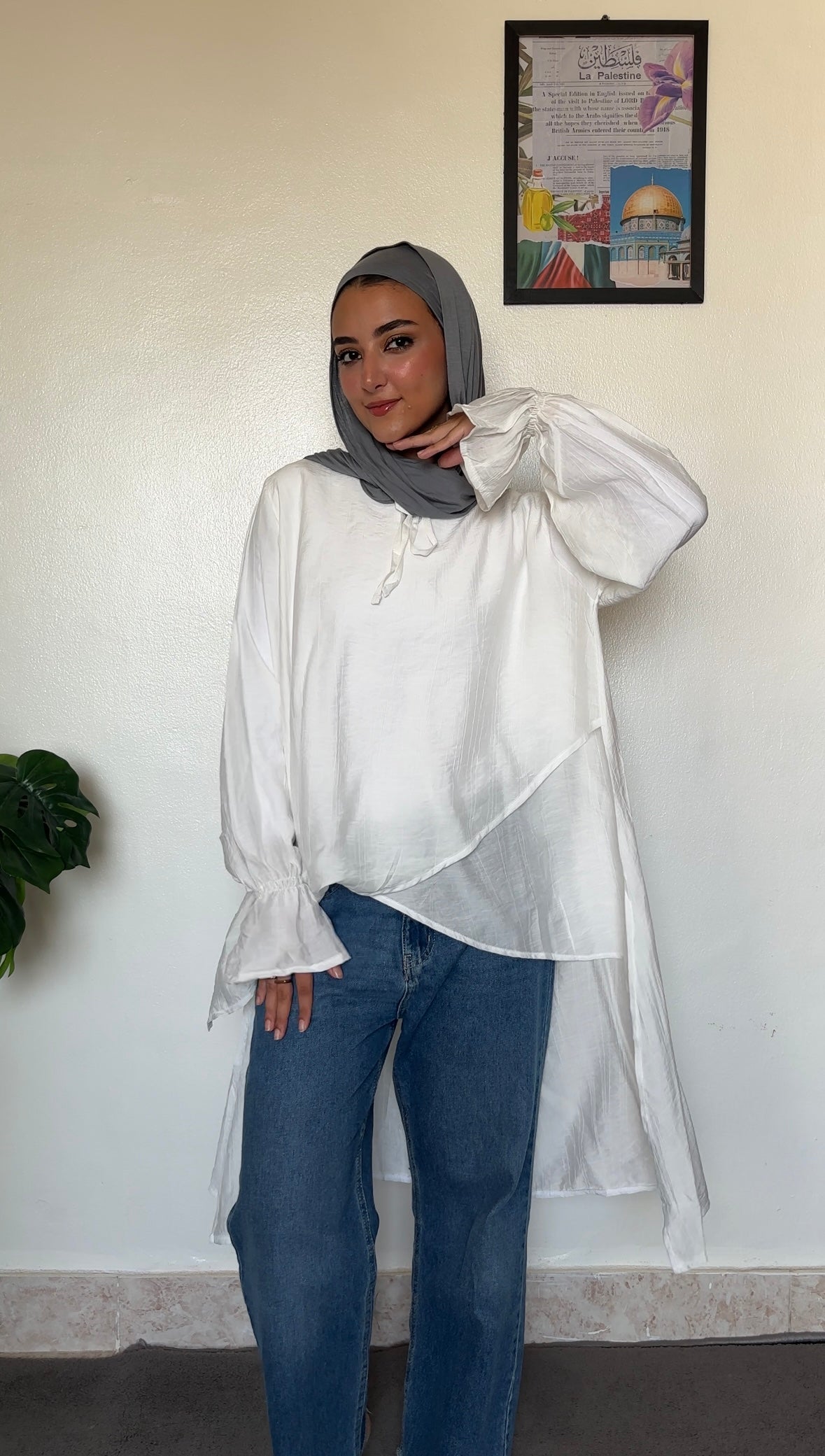 Sanaa Wrinkled Cotton Blouse